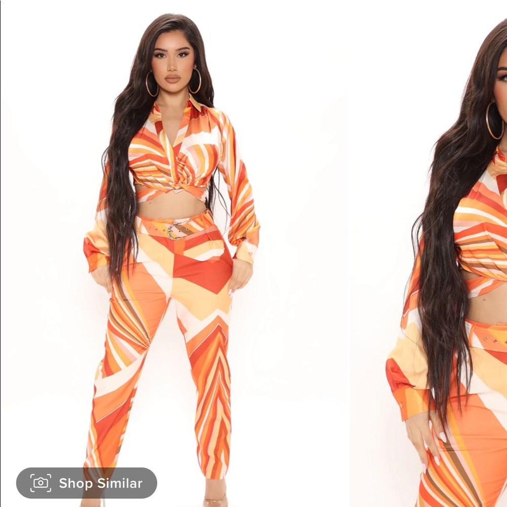 Fashion Nova Azalea Print Pants Set